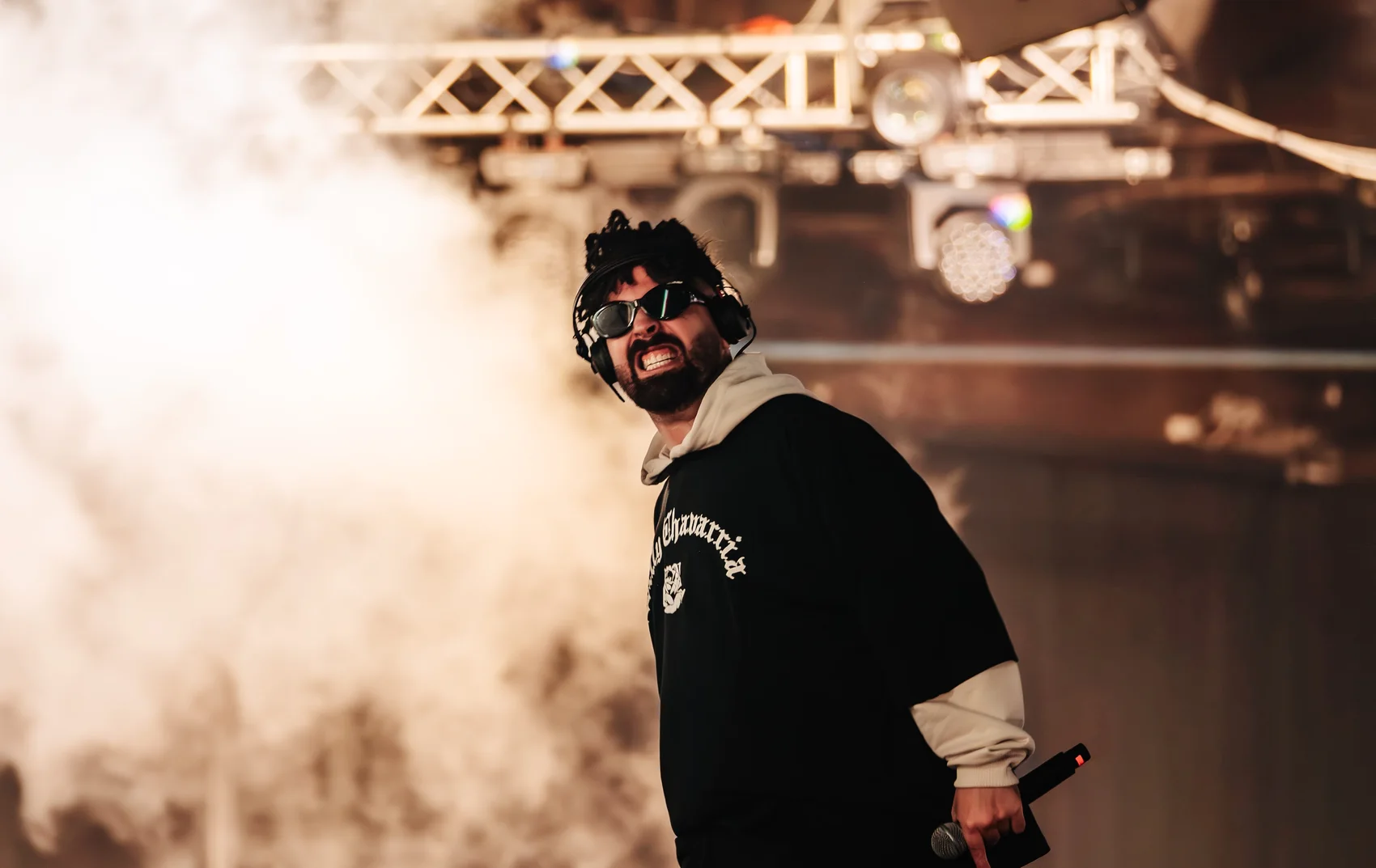 Portrait of Peled on stage