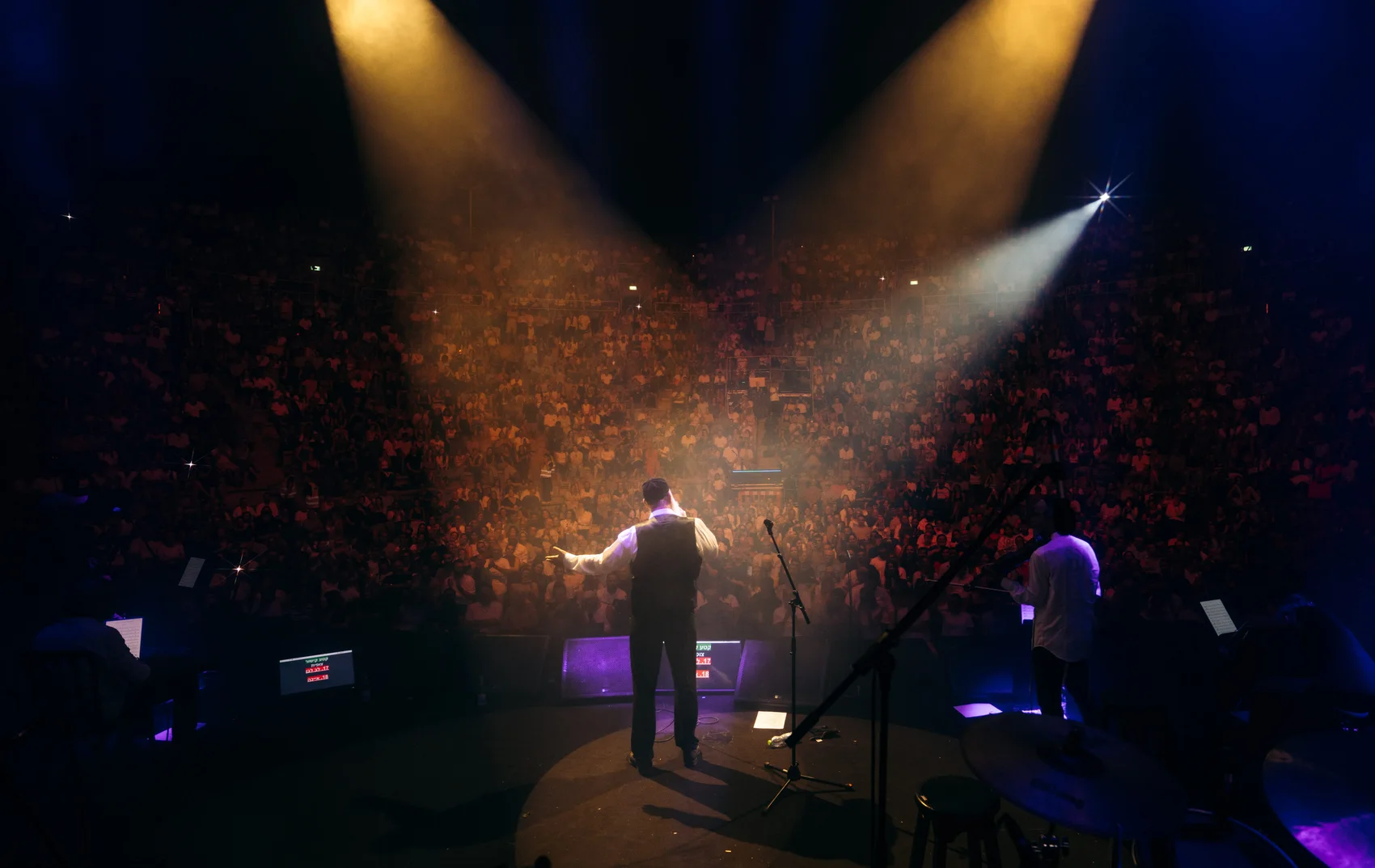 Shuli Rand looking out at an outdoor audience